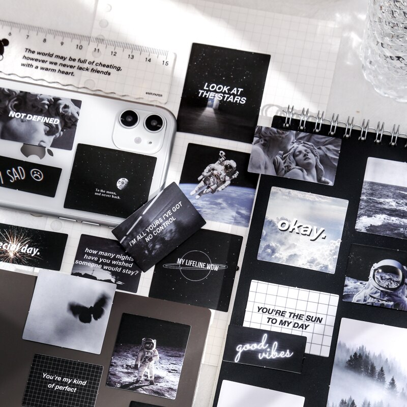 30 Pcs Frozen Fantasy Serie Ins Stijl Stickers Landschap Reizen Sticker Decoratieve Sticker Dagboek Scrapbooking Benodigdheden