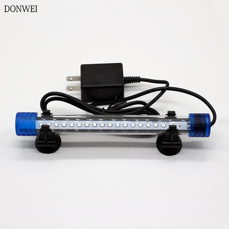 Donwei 20cm 30cm 40cm akvarium lys fisketank nedsenkbar lys lampe vanntett under vann 2835 smd fisk led lys 220v