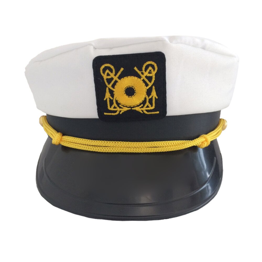 Sailor Yacht Boot Kapitein Hoed Navy Marines Admiraal White Gold Cap
