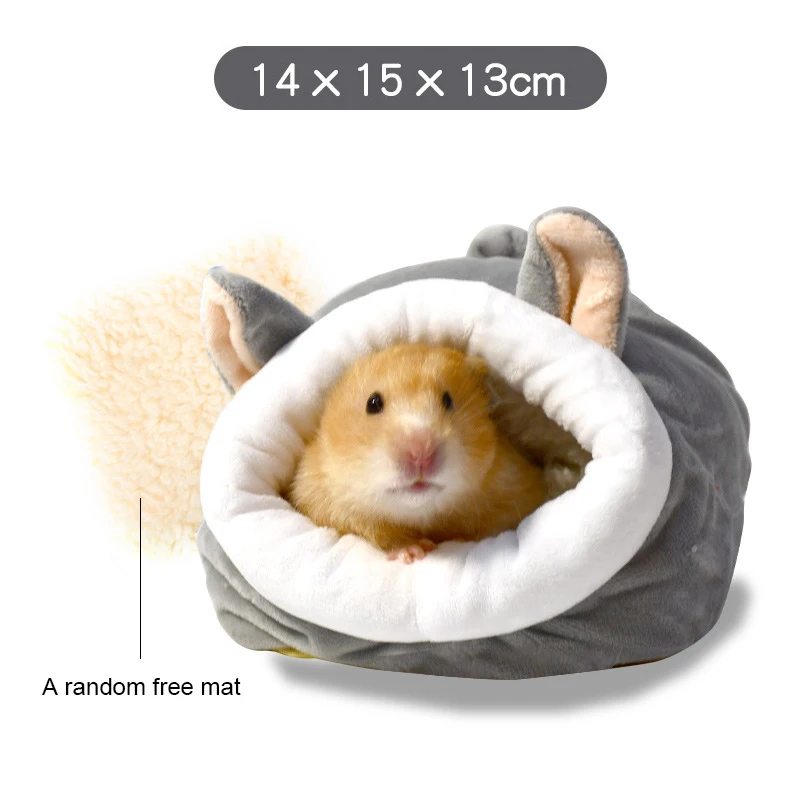 Jaula suave y cálida para hámster, cama para mascotas, hamaca para ratas, cerdo, ardilla, casa de invierno, nido de terciopelo, cama cálida para dormir, artículos para mascotas pequeñas: SCARLET