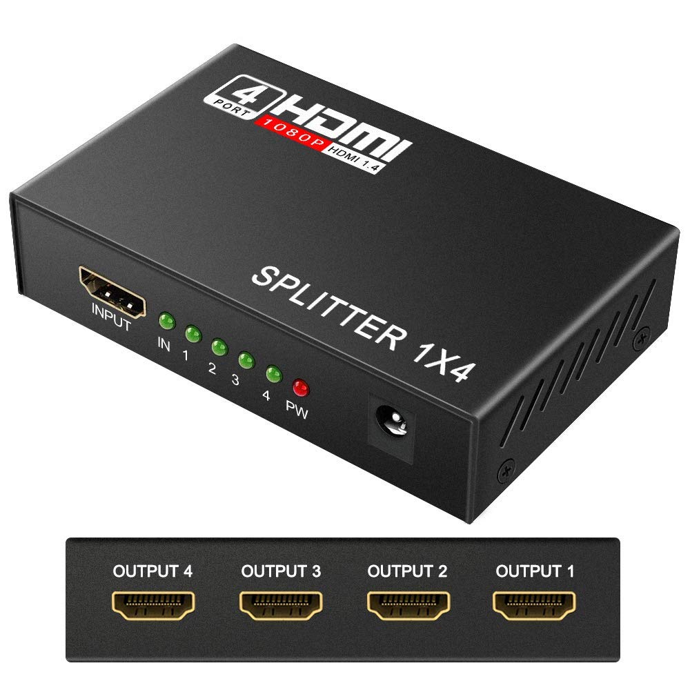 Factory Prijs Hdmi Splitter 1X4 4K X 2K Uhd 1080P 3D 1 In 4 Out 1 Naar 4 Hdmi Splitter Converter: support 1080P