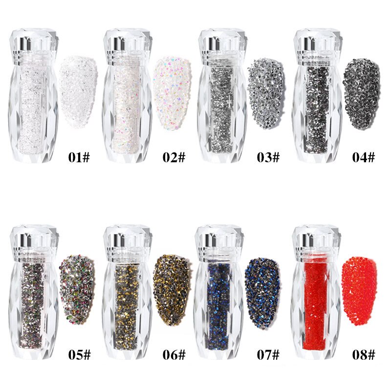 1mm diy ab mini lille glas negle rhinestone perler micro nisse krystal glitter negle kunst dekoration manicure tilbehør