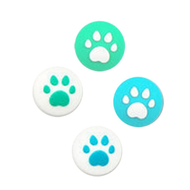 4 Uds Cute Cartoon Cat Paw Joystick silicona pulgar Grips cubierta para Nintendo Switch/Lite juego controlador accesorios tapa de balancín Kit: 1