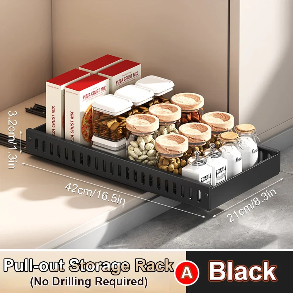 Organizer robić szuflady kuchennej na garnki i patelnie, wielofunkcyjna taca robić przechowywania, pojemnik na przyprawy, regał robić szafek.: żółte światło