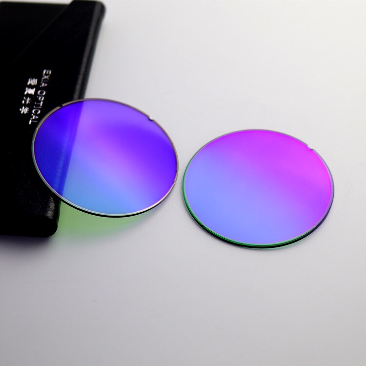 Blue Mirror Lenses Gradient Double Colors 75mm Diameter EXIA OPTICAL A40 Series