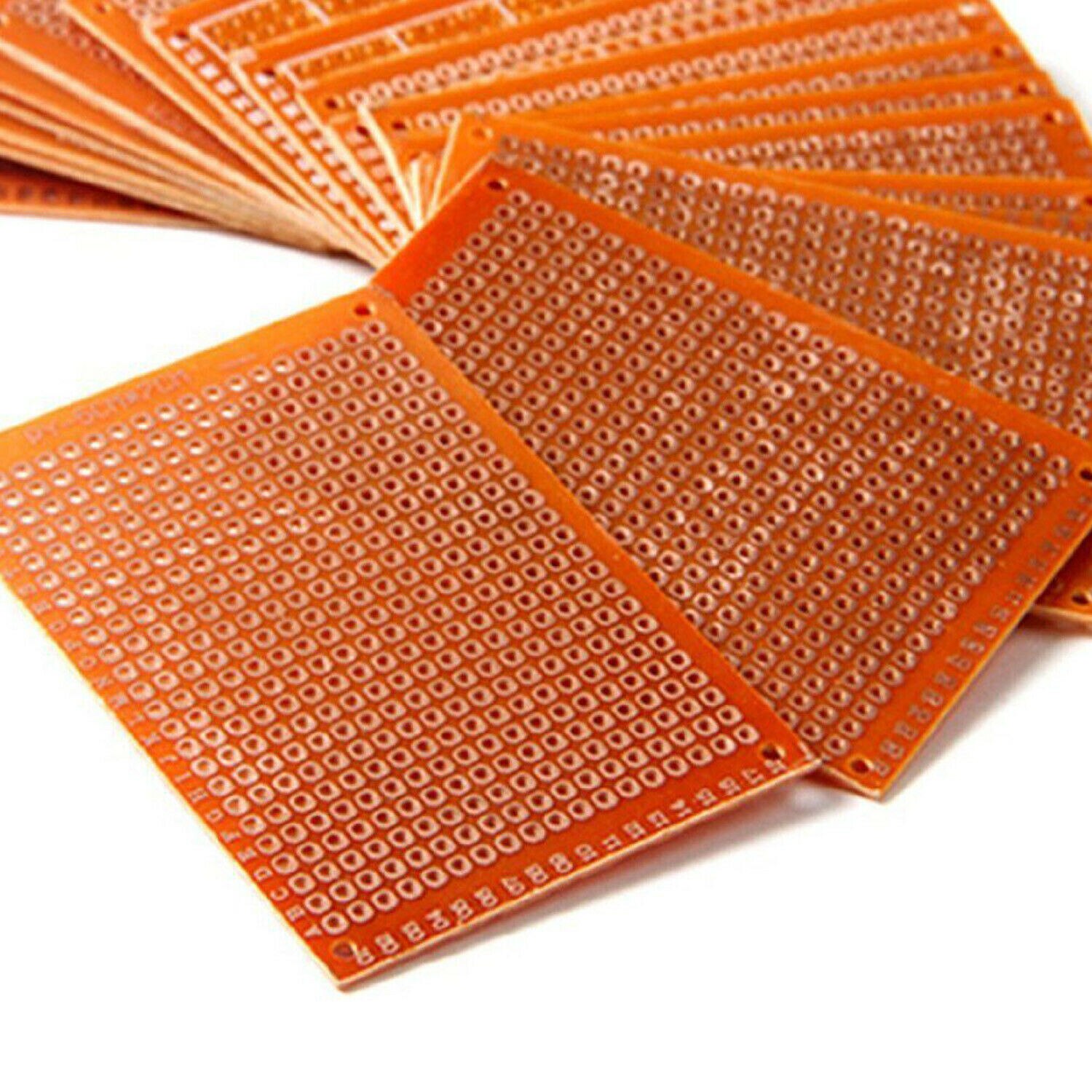 Copper Perfboard 10 PCS Paper Composite PCB Boards (5 cm x 7 cm) Universal Breadboard Single Sided Printed Circuit Board