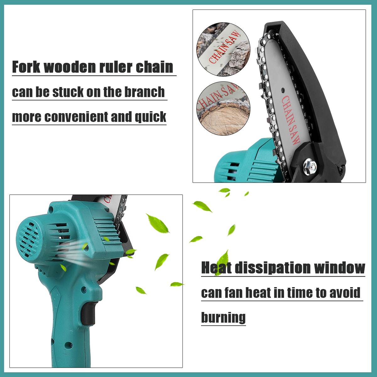 1500W 168VF Electric Pruning Saw Electric Saw Woodworking Electric Saw Garden Logging Mini Electric Chain Saw For Makita Battery