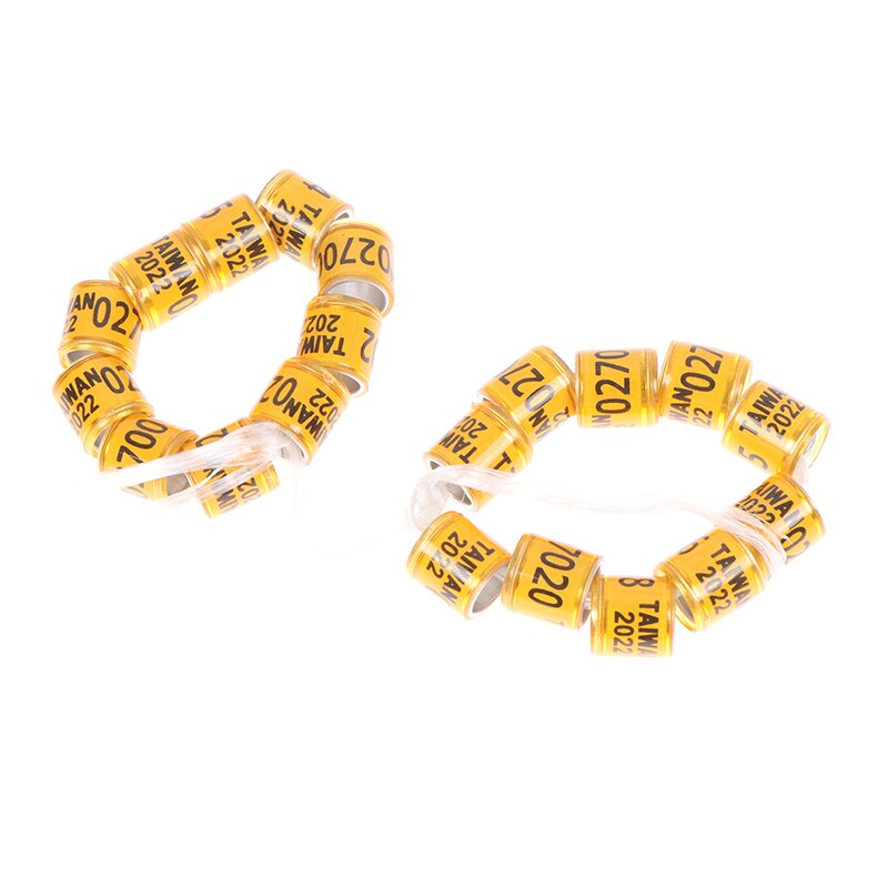thumbnail image 2 of Pigeon Rings 8mm 100Pcs Aluminum Pigeon Leg Rings - 2025 Multicolor Bird Identification Bands Anillos Para Palomas 2024 2 of 13