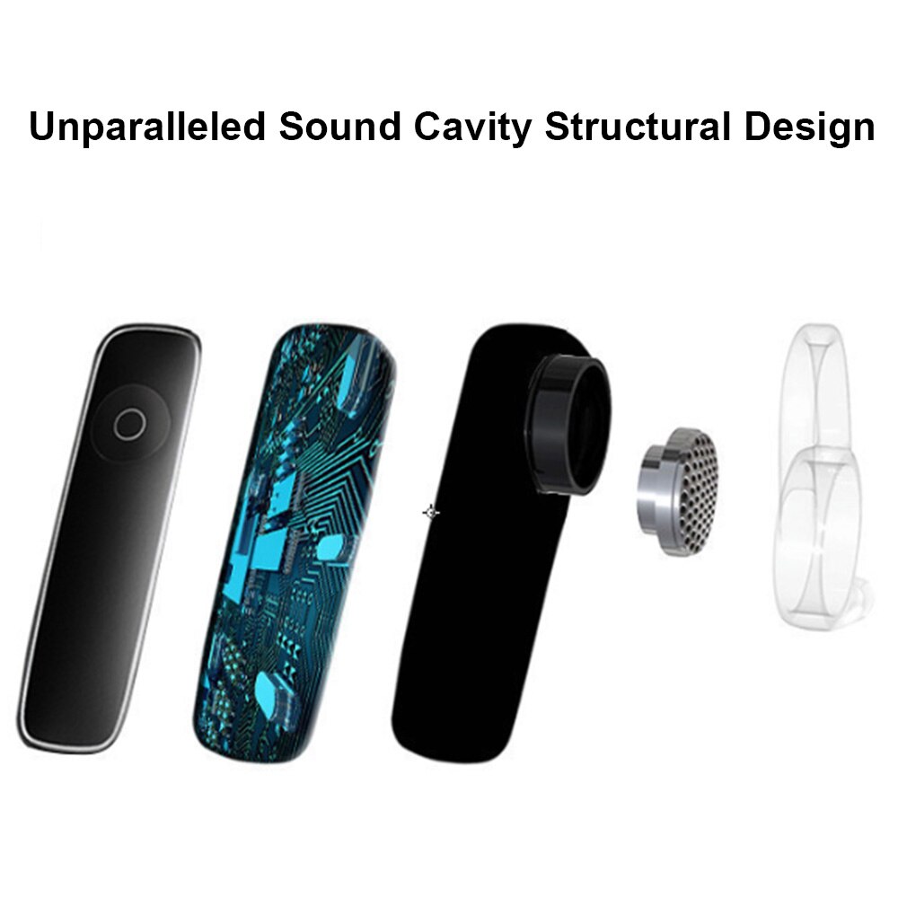 Car Wireless Bluetooth Headset Handfree Smart Noise Reduction Stereo Hands-Free Voice Control Mini Motion Lug Headset