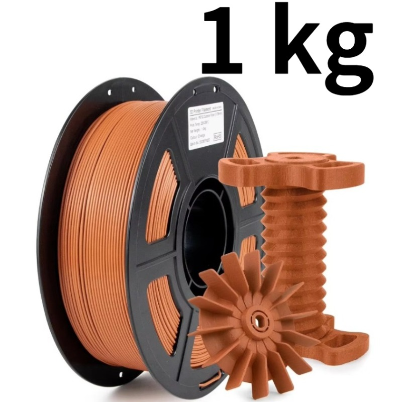 Filament PETG en Fiber de carbone 1.75mm, Filament PETG-CF résistant à l'usure et à la chaleur, excellente adhérence intercalaire PETG 1kg/250g: Marron