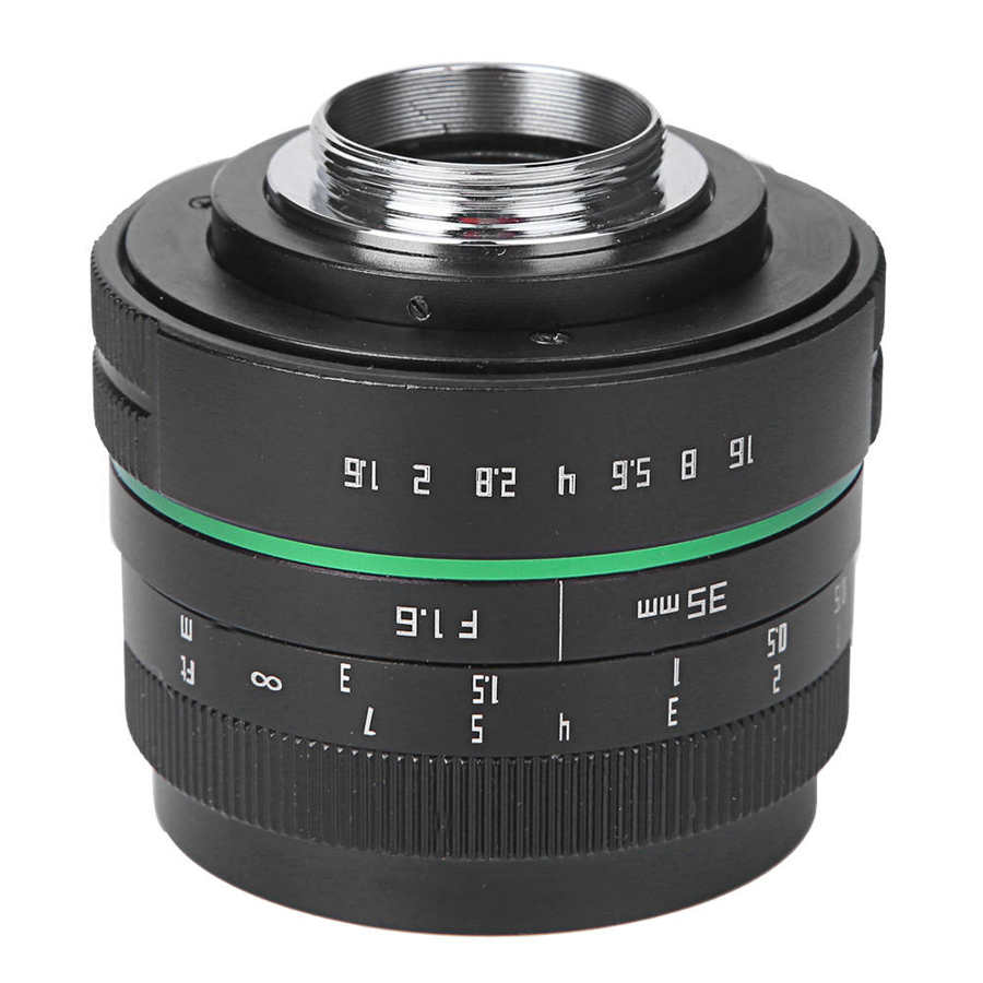 Câmera foucsing lente 35mm f1.6 c montagem apsc foucsing lente uso com adaptador para sony câmera mirrorless