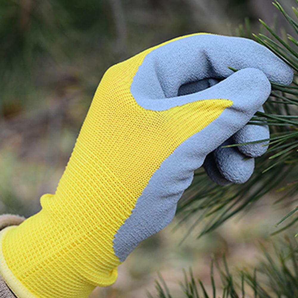 Gants de jardinage à motif de dessin animé pour enfants, gants de travail en caoutchouc coordonnants, coupe d'épine et de crevaison, degré d'usure, 1 paire