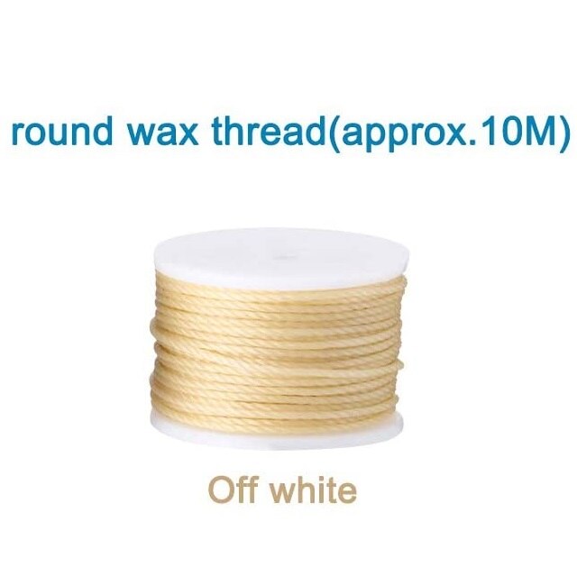 Leather Sewing Awl Hand Stitcher, Needles and Replacement Spools of Thread, Stitching Awl Tool Kit for Leather Fabric Supplies: RoundCWhite