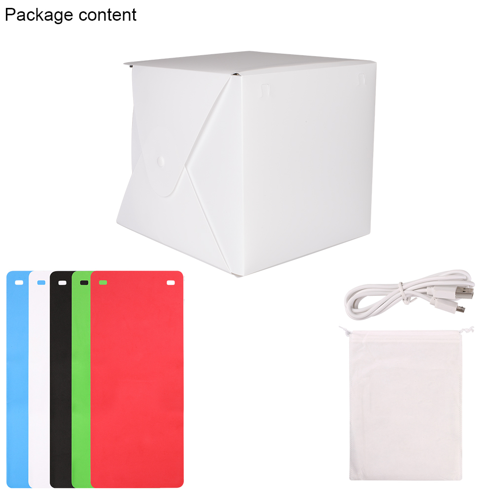 23*23cm 9.5" Button Type Photography Shooting Softbox Portable Foldable White Mini Studio Photo Box With 5 Color Background Tent