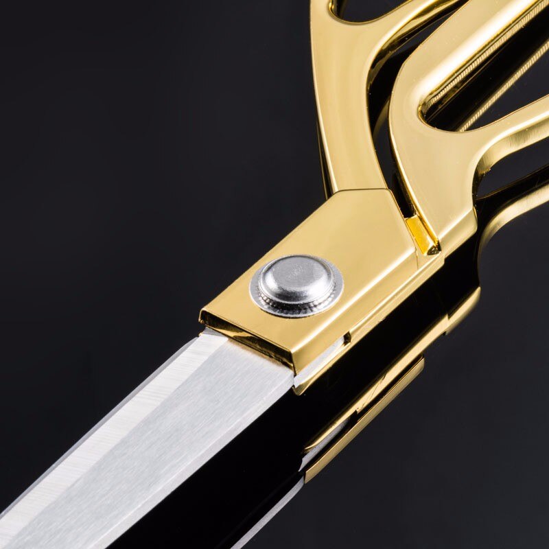 Pulaqi Gold Scissors Sewing Cut Craft Fabric Dressmaking Scissor Upholstery Tool Textile Leather denim Cutter Tailor Shear