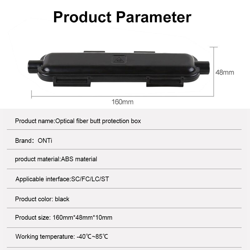 ONTI 10pcs FTTH Optical Fiber Protection Box Cable Rotection Box with SC Adapter Type Waterproof Protected Box