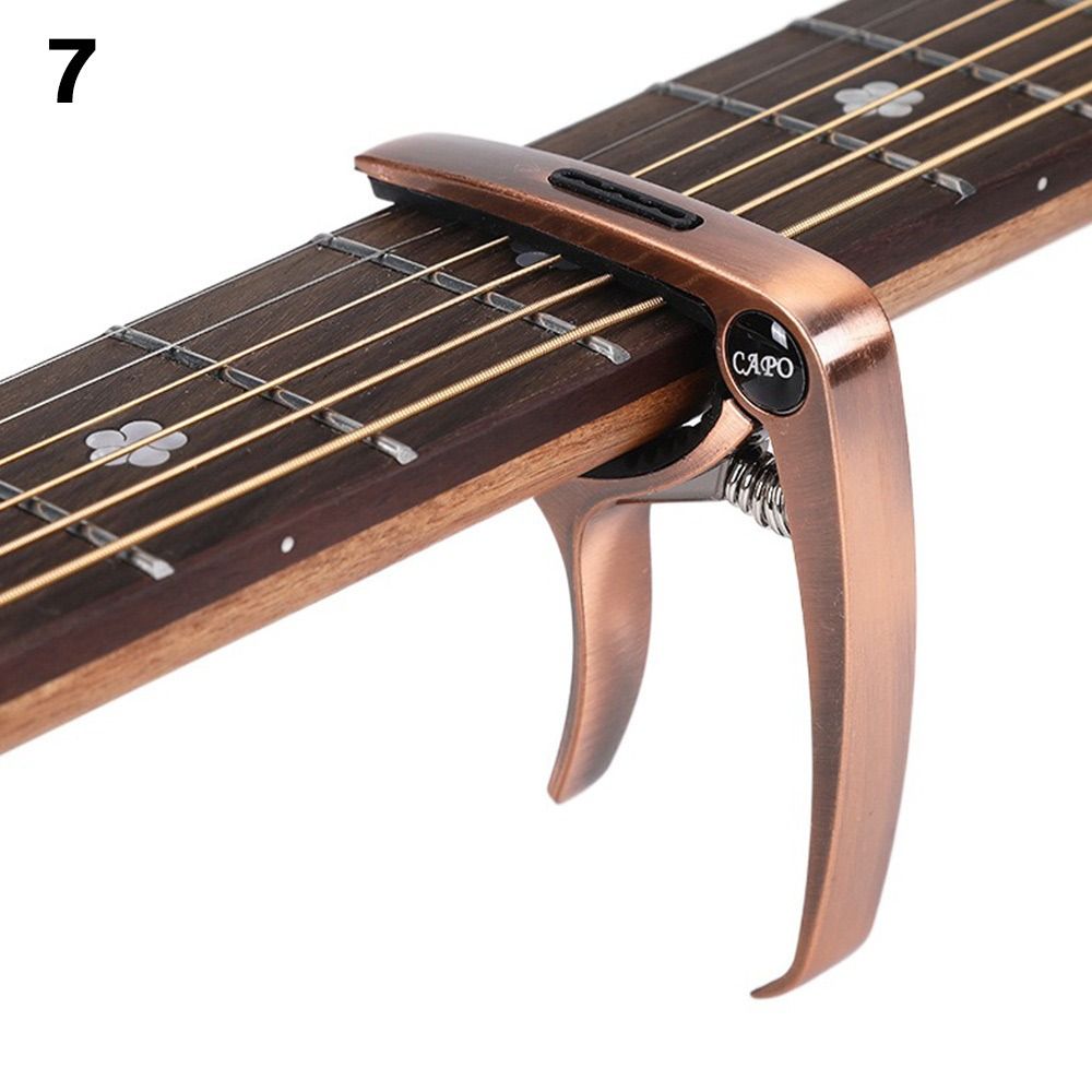 Gitaar Capo voor Akoestische Klassieke Elektrische Gitaar Toonaanpassing Metalen Stemklem Gitaaraccessoires Capotraste Quick Change Clip: green