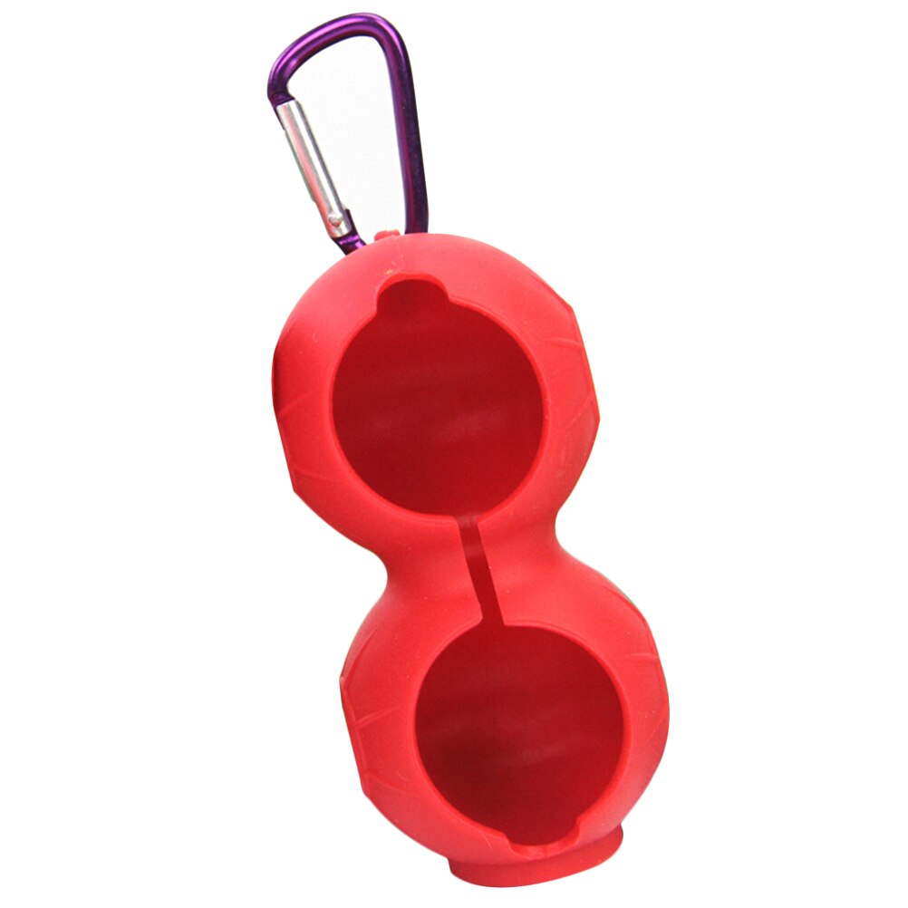 Soporte para pelota de Golf, de silicona, doble bola, almacenamiento, portador de protección con gancho