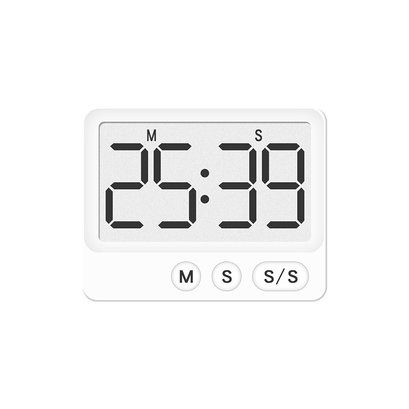 LED Digital Alarm Clock Electronic Digital Alarm Clock Screen Desktop Clock For Home Office Backlight Temperature Display: WHITE