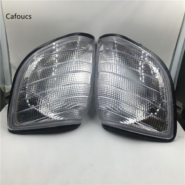 Cafoucs hvide hjørnelys parkeringslamper til mercedes benz  w140 s- klasse  s320 s420 s500 s600 1991-1998: 1 par lh og rh