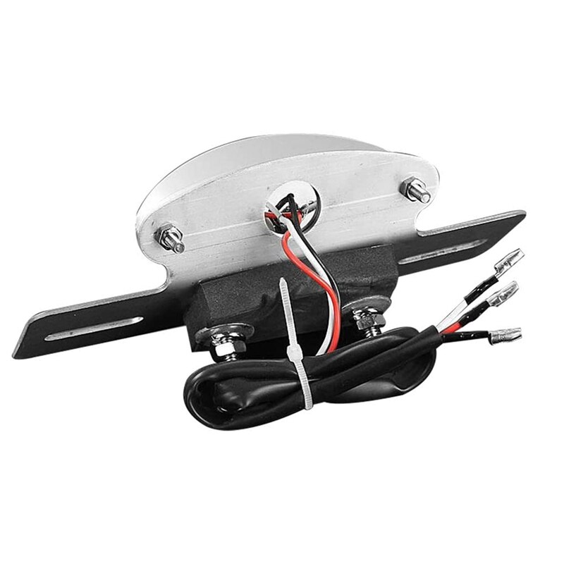 Luz trasera de motocicleta, luz trasera integrada con soporte para matrícula para Bobber, Chopper, Cruiser Street Bike