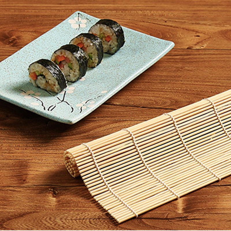 NUOVO Arrivo Sushi Set Stuoie Bambù Per Arrotolare Palette Per Riso Utensili Da Cucina Accessori Fai Da Te