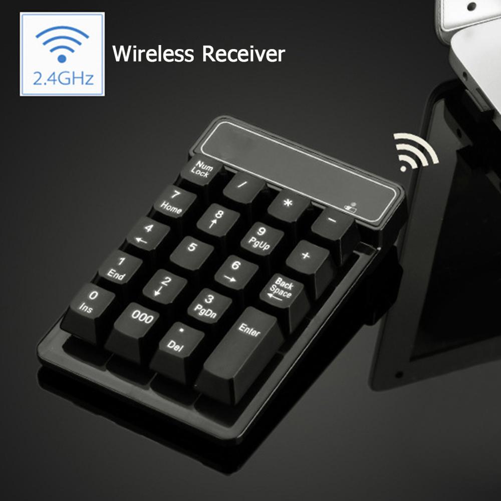 19 taster bluetooth ledning/trådløst numerisk tastatur mini numerisk tast digitalt trådløst tastatur for finansregnskap tastatur