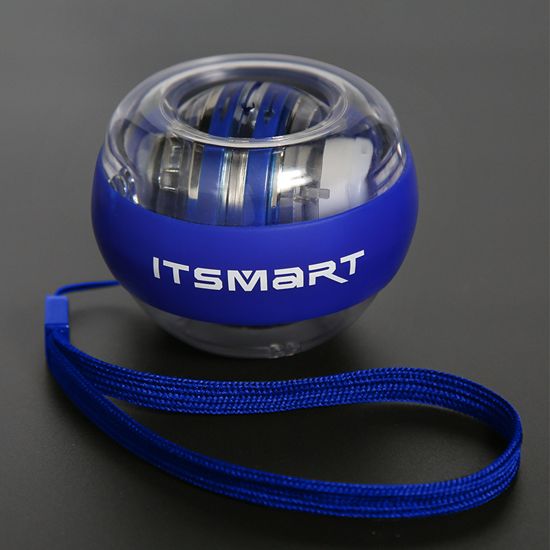 Muscle Power Ball Self-start Wrist Ball Trainer Relax Gyroscope Power Ball Gyro Arm Exerciser Strengthener Fitness Equipments: blue with light