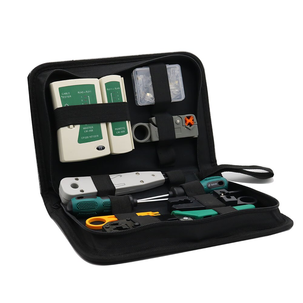 Network Tool Kits - Net Computer Maintenance LAN Cable Tester 9 in 1 Repair Tools,8P8C RJ45 Connectors,Cable Tester