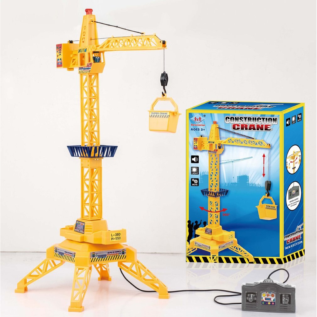 Children Tower Crane Electric Remote Control Wireless Engineering Car Children'S Toy Model With Sound