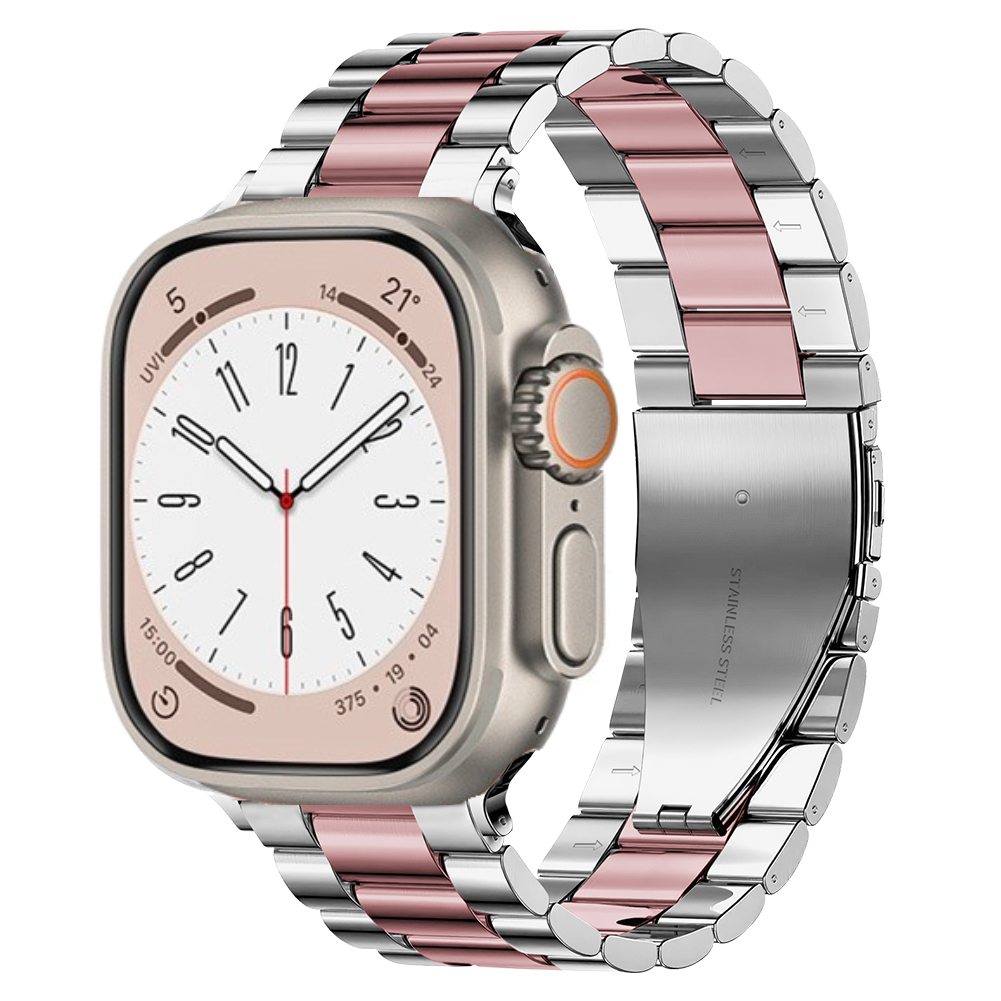 Pulseira de Aço Inoxidável para Apple Watch, Bracelete de Metal, Ultra 49mm, 10mm, 42mm, 46mm, 9mm, 8, 7, 45mm, 41mm, iWatch 6, 5, 4, 3, SE, 44 milímetros, 40 milímetros: GREEN BLUE / 14mm