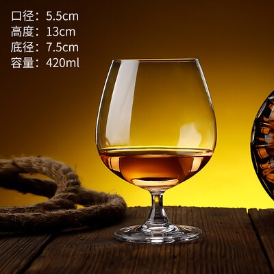 Cognac Brandy Glas Transparent Große Kapazität Becher Rotwein Glas Duftenden Tasse Whisky Likör Wodka Bar Restaurant Trinken Vesse: 420ml