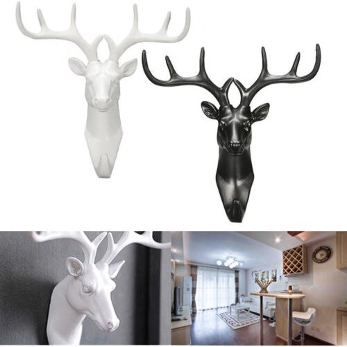 1 xfashion animal hjort stag huvud krok vägg hängare rack hållare plast heminredning