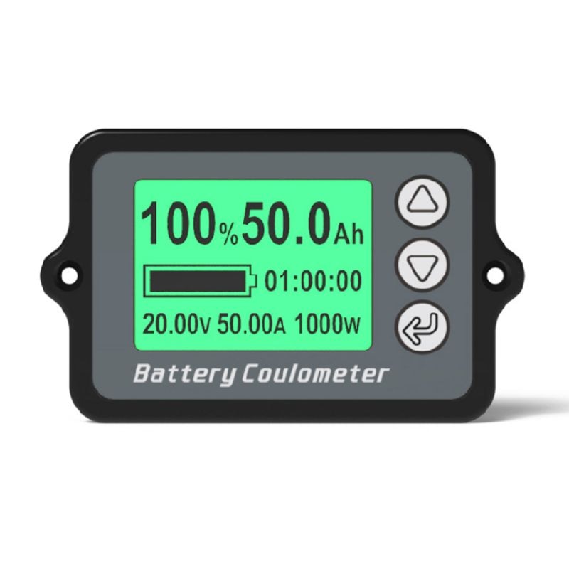 100A Coulomb Meter Battery Capacity Tester LCD Display Coulometer Power Level Lithium Battery Capacity Indicator