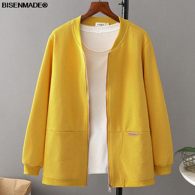 Vrouwen Kleding Jas Plus Size Herfst Show Dunne Losse Katoenen Jas Eenvoudige Vrouwelijke Honkbal Uniform 839