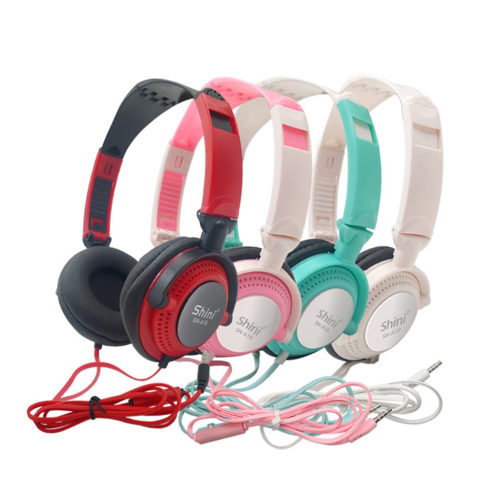 3.5mm trådede øretelefoner headset tråd vandtæt til pc gamer stereo foldbare bas hovedtelefoner til telefon med mikrofon ørepropper