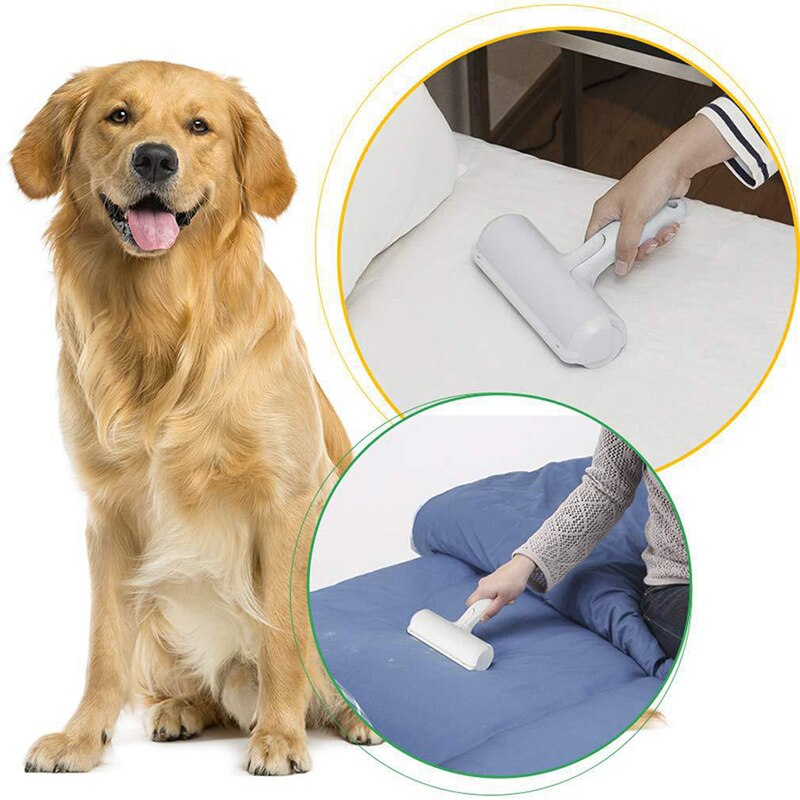 2-Way Pet Hair Remover Roller Verwijderen Hond Kat Haar Van Meubels Sofa Kleden Zelfreinigende Lint Huisdier remover Een Hand Bedienen