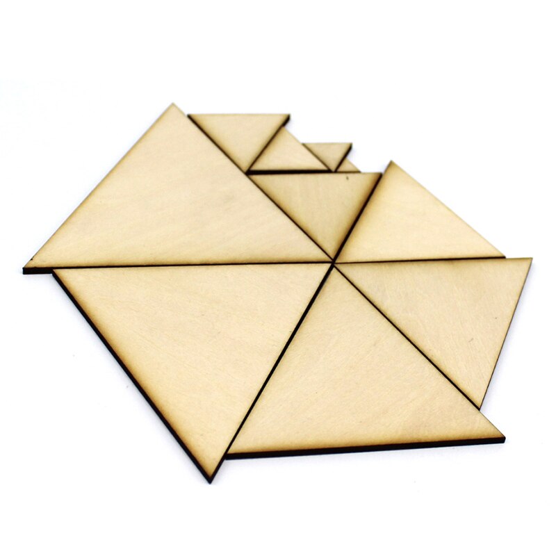Equilateral triangle linden wood board handmade small wood chip DIY model making decorative wood board trigonal wood board