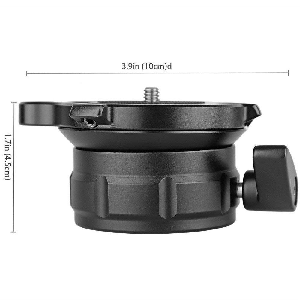 Kingjoy lb -60 69mm snel verstelbare waterpas basis panning waterpas met offset waterpas voor alle statieven met 1/4 draden