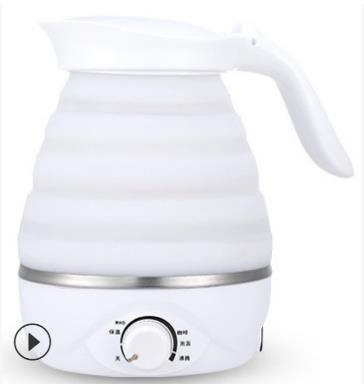 Bouilloire électrique pliable 0,75 l en Silicone, prise ue, tension réglable, appareil ménager pour le Camping, voyage