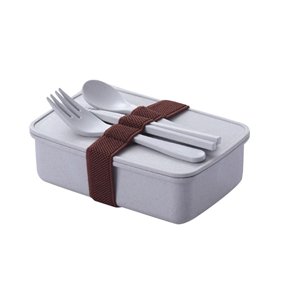 Large Capacity Portable Lunch Box Bento Lunch Box with Spoon Chopsticks Fork Food Storage Container Food Container Dinnerware: Blue