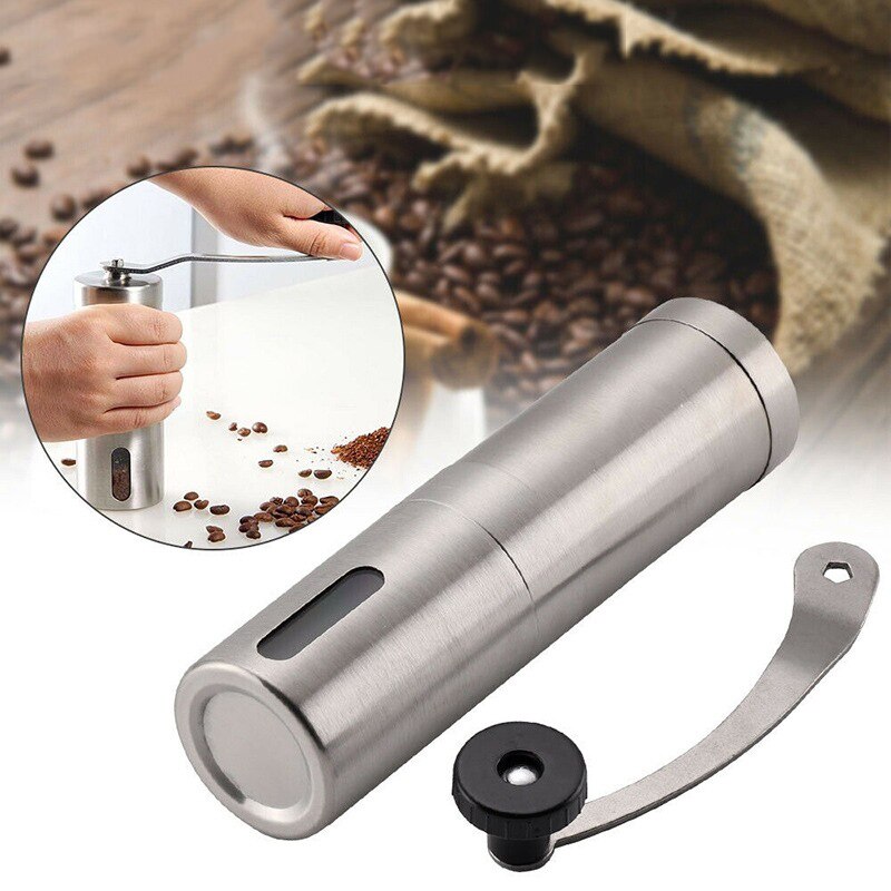 Roestvrijstalen koffiemolen mini hand handmatige handgemaakte koffiebonen braammolen molen keukengereedschap crocus keramische kernmolen