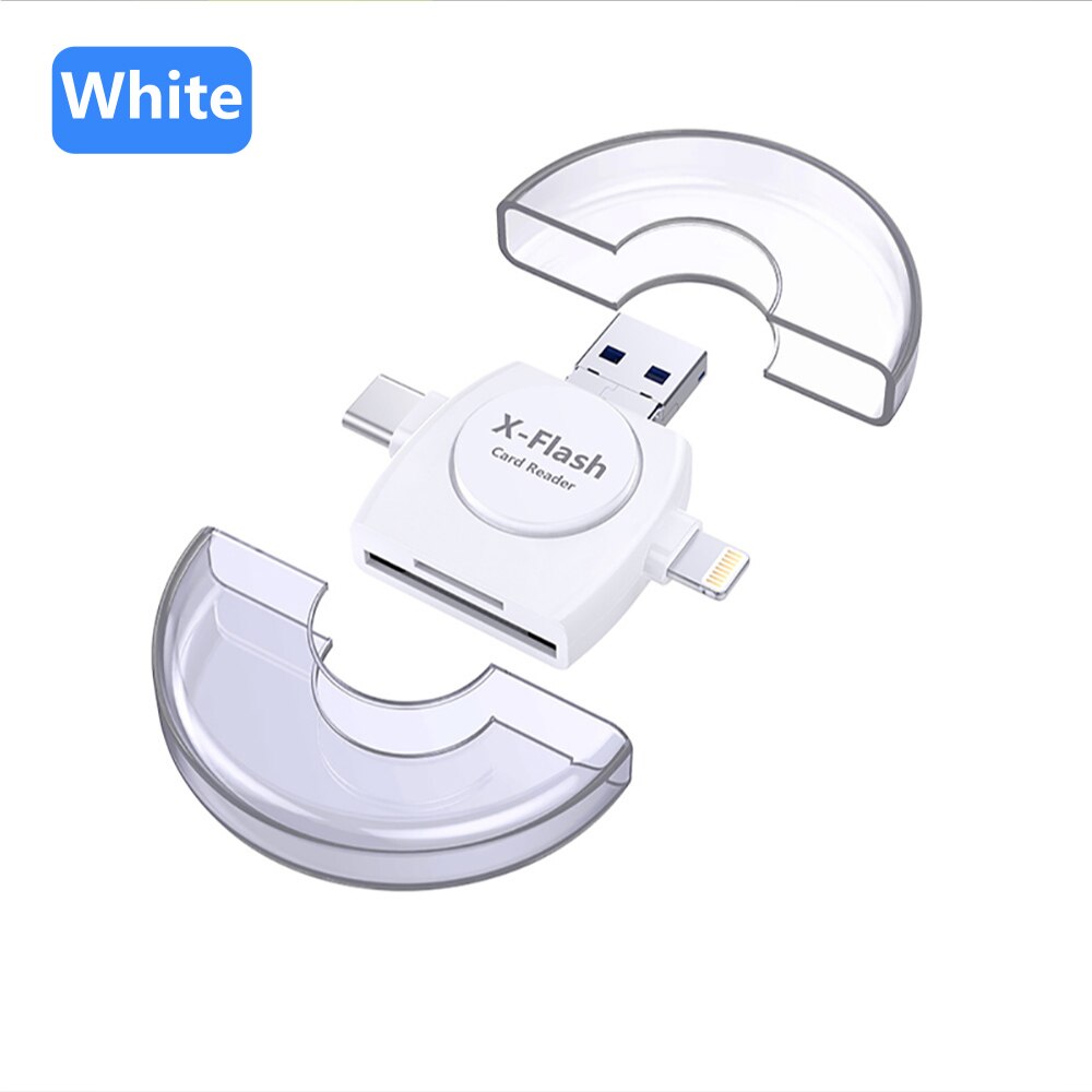 4 In 1 Card Reader USB Type-C Micro USB Lighting H... – Grandado