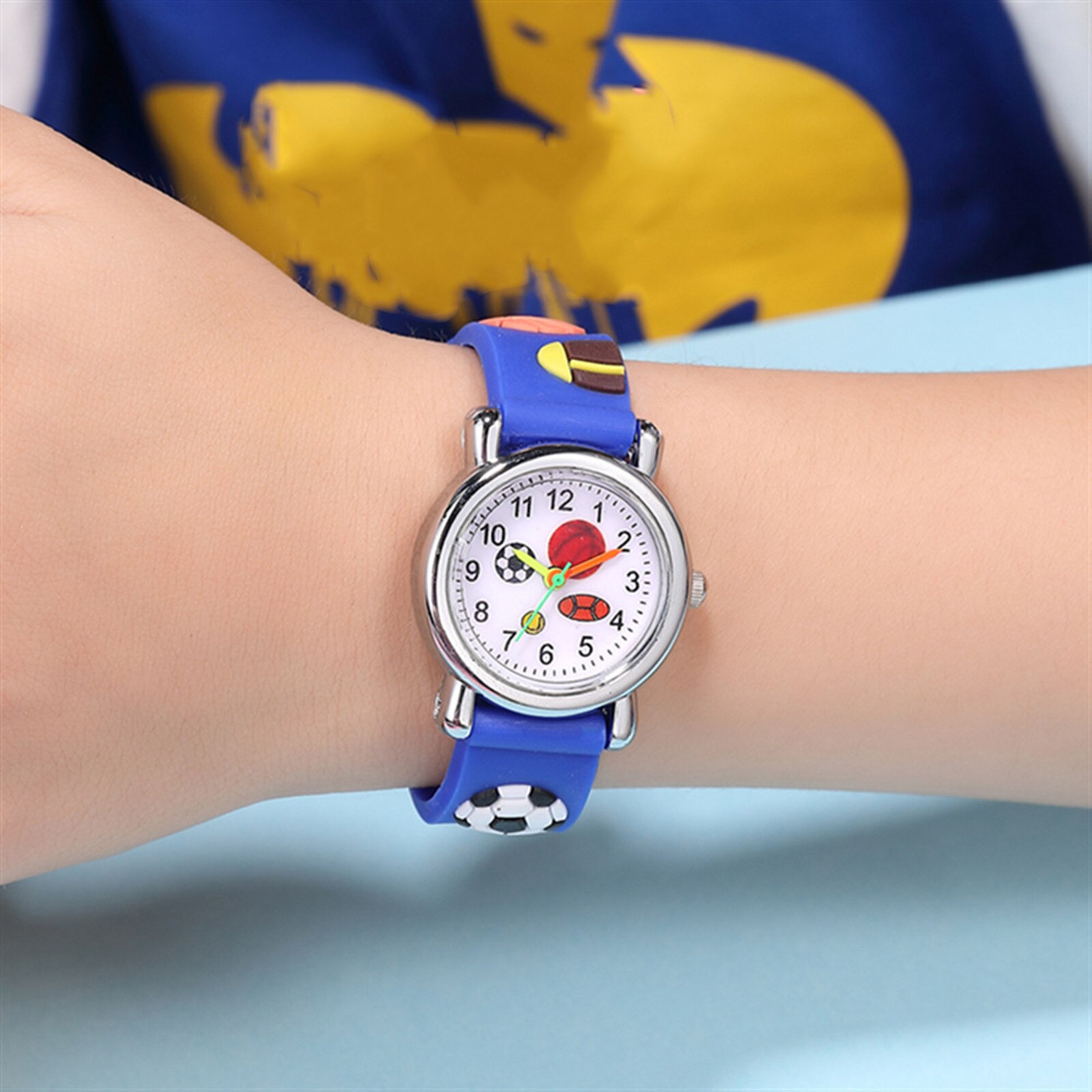 Cute 3D Soccer Kids Watches Soft Silicone Football Band Children Watch Boys Girls Baby's Wrist Watch Clock Relogio Infantil