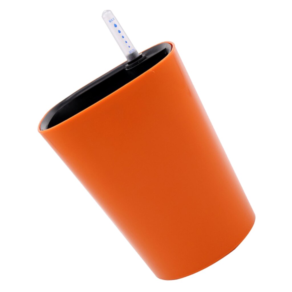 Smooth 14cm Diameter Detachable Self Watering Flower Plant Square Planter Pot African Violet Pots Self Watering: Orange as described