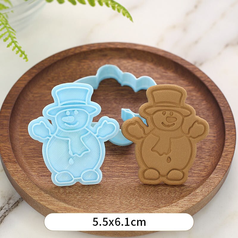 Weihnachten Keks Form 3D Cookie Plunger Mold DIY Santa Claus Modell Backform Werkzeug Weihnachten Backform: BT2009-YD019-10