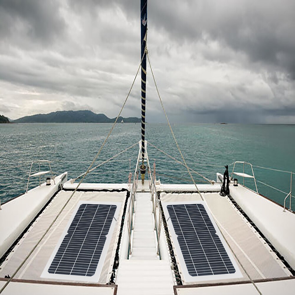 solar panel kit 12v battery charger car RV boat caravan camper Monocrystalline Solar Cell transparent waterproof 10A controller