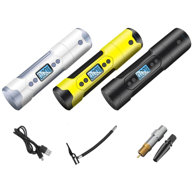 1pc Wireless Portable Air Compressor 150 PSI Tire Inflator USB Charging With LED