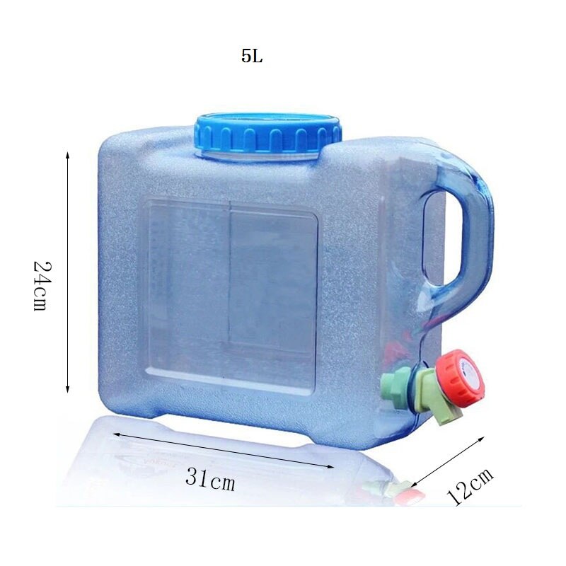 Portable Outdoor Fresh Water Tank/Bucket with Fittings Motorhome Camper Boat RV: 5L