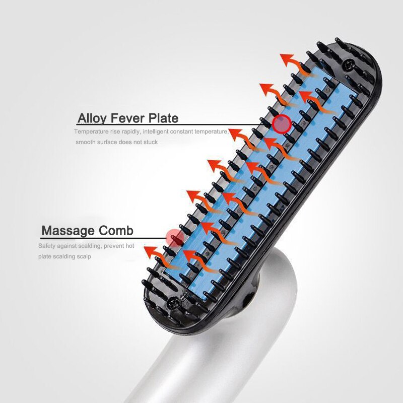 Elektrisk skæg glattejern kam hårkrøller til mænd krølle skæg og cool hår styling værktøj glatte skæg glatte